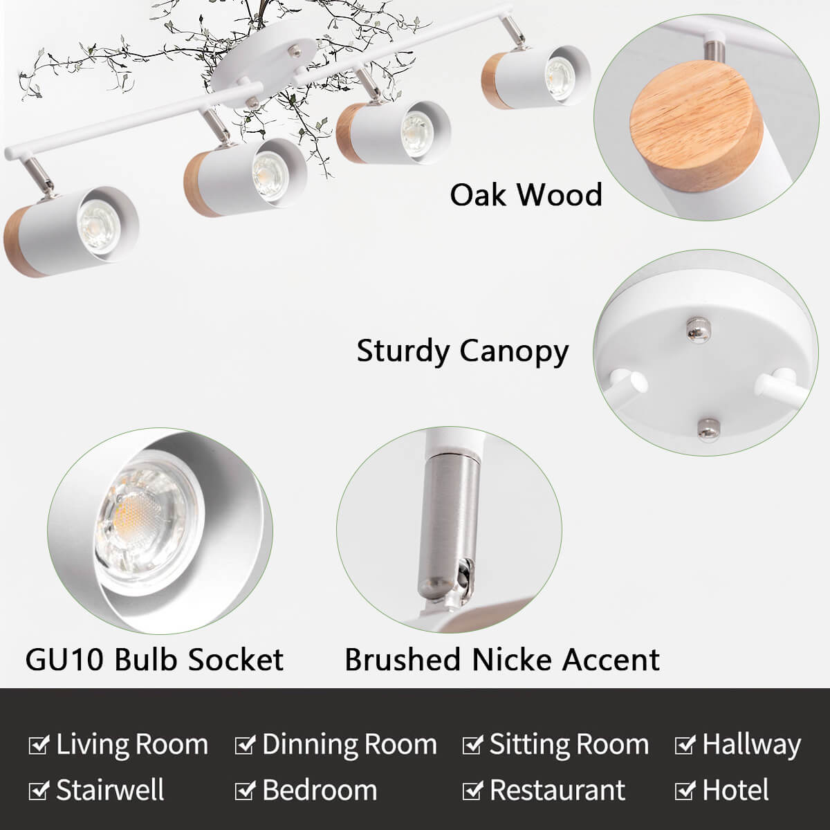 4-Light LED Track Lights