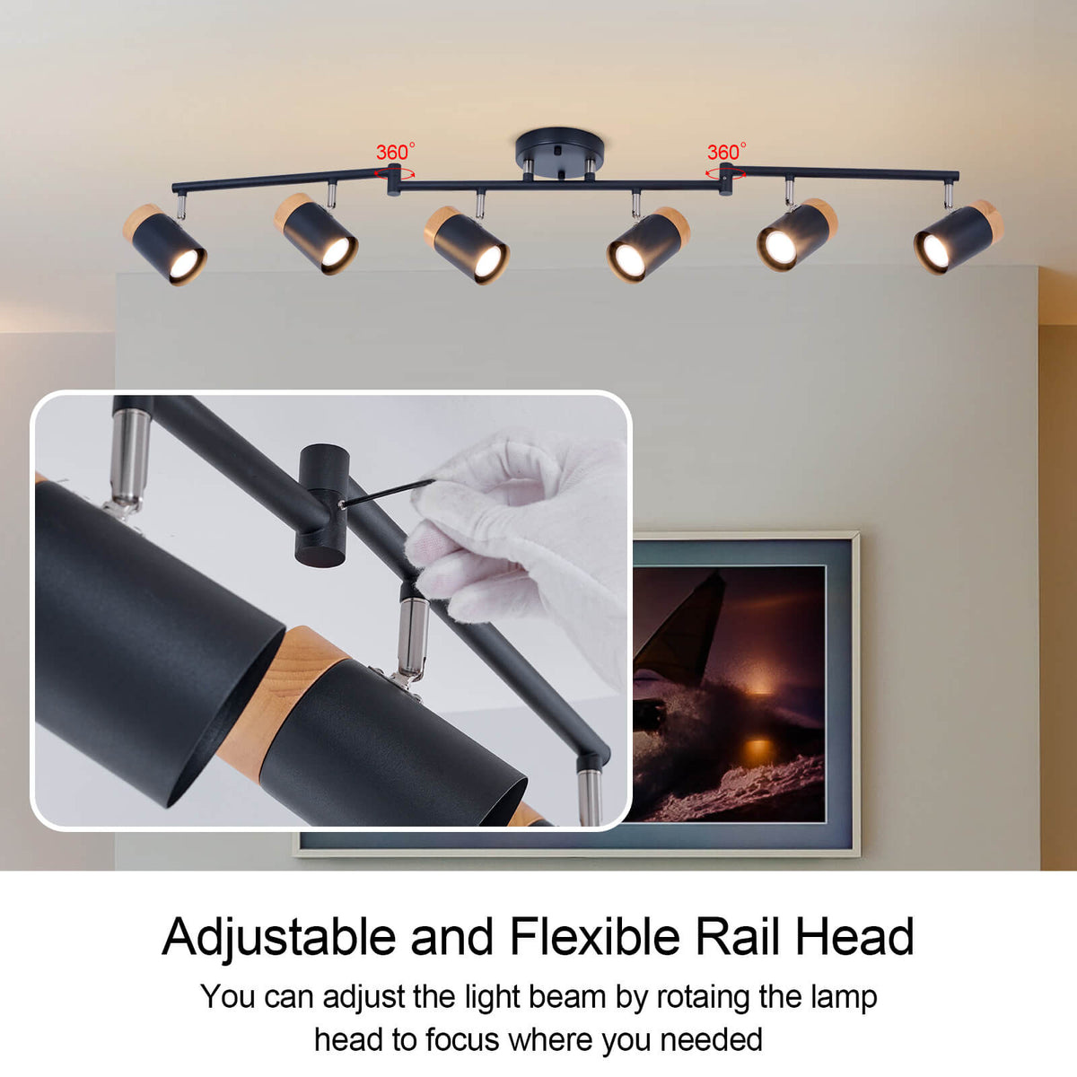 Natural Wood Track Lights