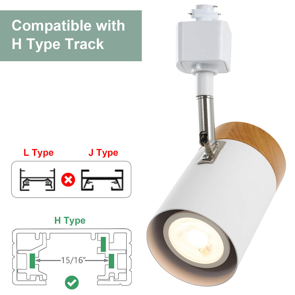 H Type 6 Track Lighting Heads