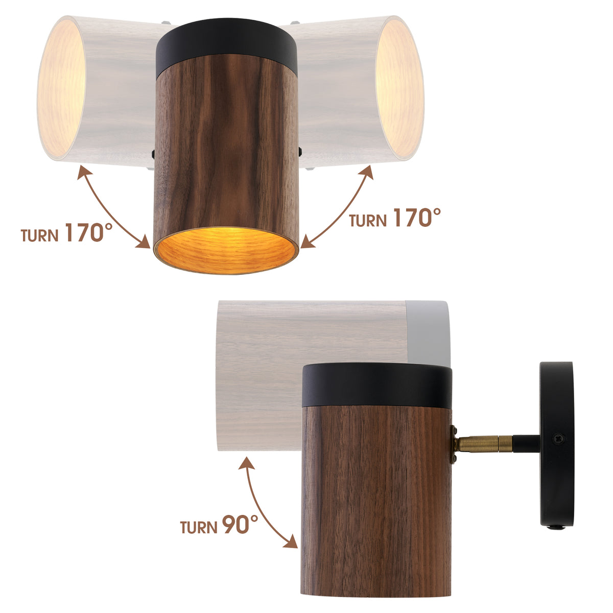 BISAMIYA   Wood Wall Lamp