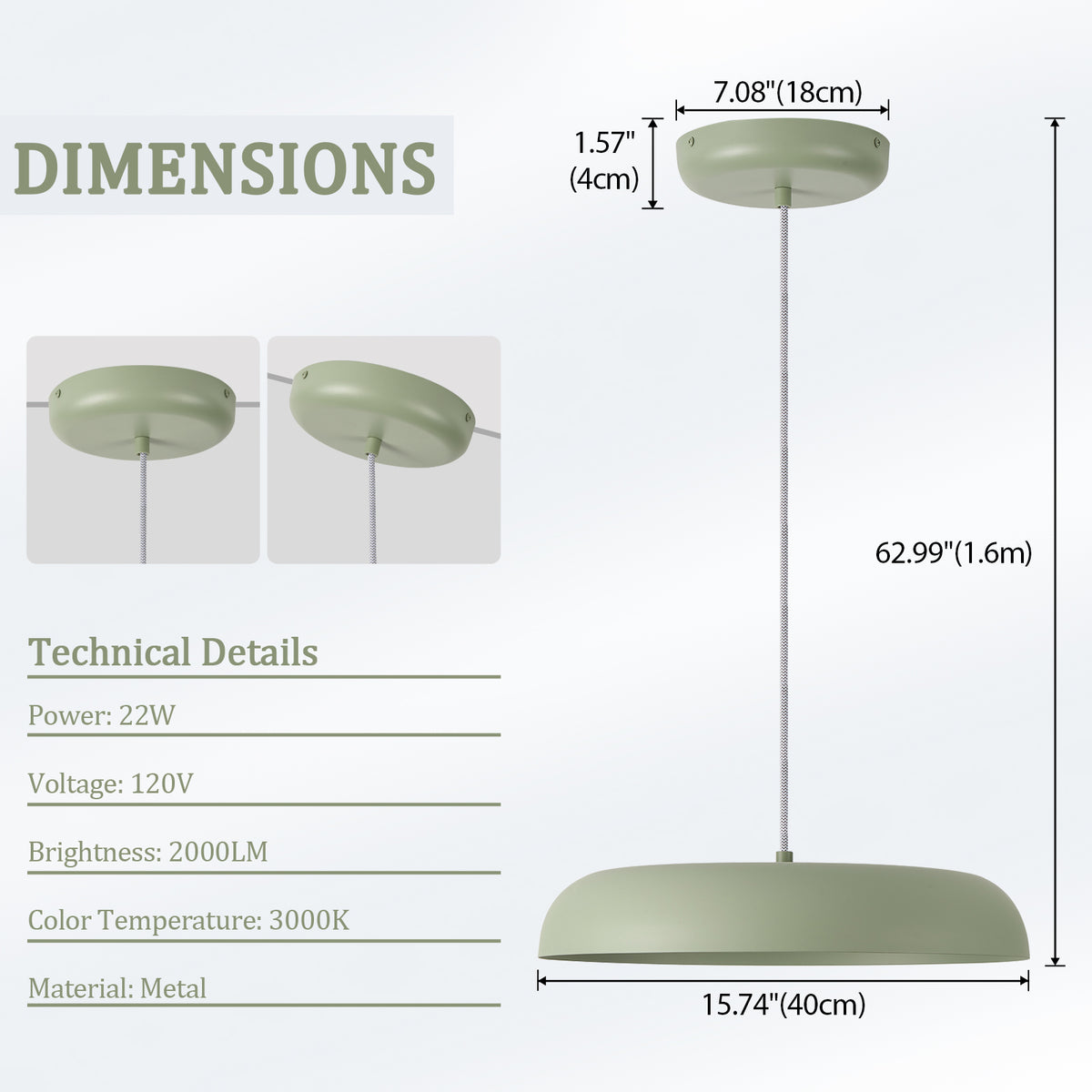 BISAMIYA   LED Pendant Light