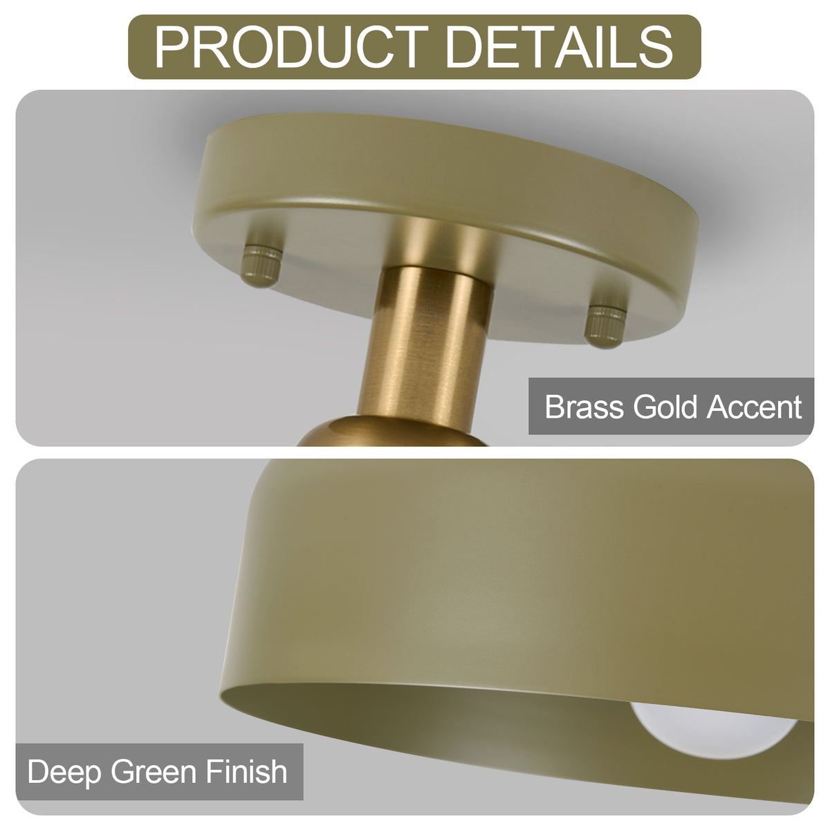 BISAMIYA  Green Ceiling Light